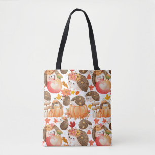 Tote Bag Vibes d'automne Motif Porcupine