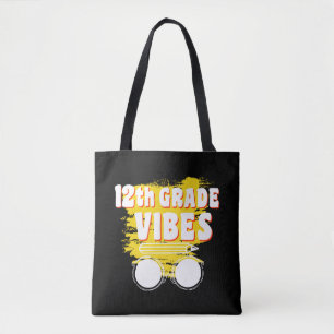 Tote Bag Vibes De 12E Année Chemise Retour À L'École Premie