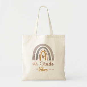 Tote Bag Vibes de 4e année Retour à l'école en quatrième an
