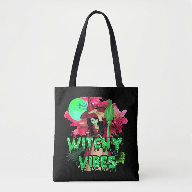 Tote Bag Vibes de cuisine d'Halloween (Devant)