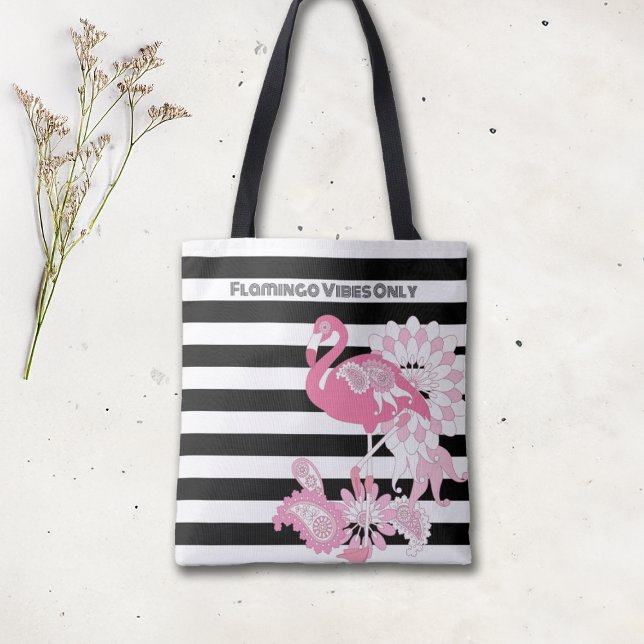 Tote Bag Vibes de Flamant rose uniquement Flamant rose de b (Créateur téléchargé)
