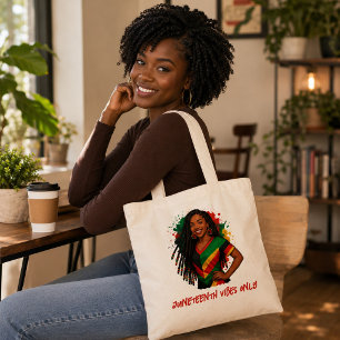 Tote Bag Vibes de Juneteenth uniquement Célébration Afrocen