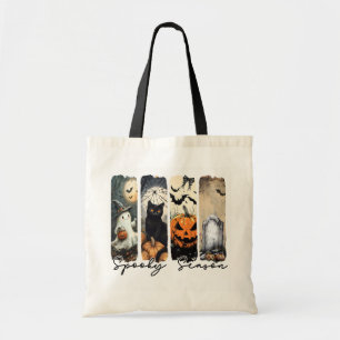 Tote Bag Vibes de la Saison Effrayante – Panneaux Hantés d'