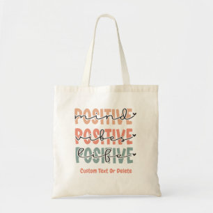 Tote Bag Vibes de l'esprit positif Vie Citation inspirante