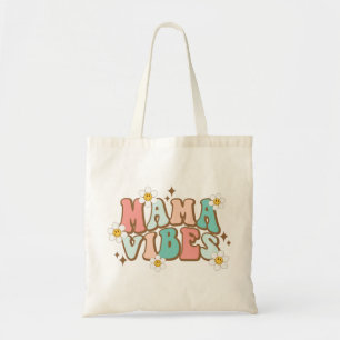 Tote Bag Vibes de maman avec marguerites