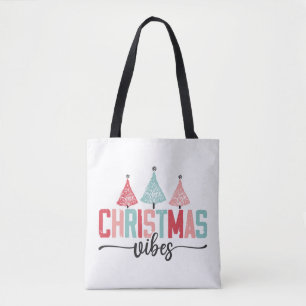 Tote Bag Vibes de Noël - Festive Tree Design
