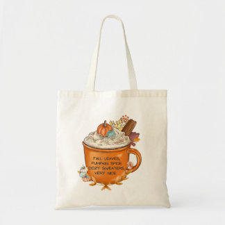 Tote Bag Vibes d'épices citrouilles