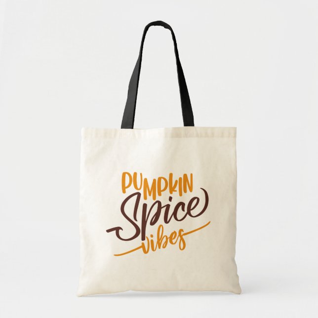 Tote Bag Vibes d'épices citrouilles (Devant)