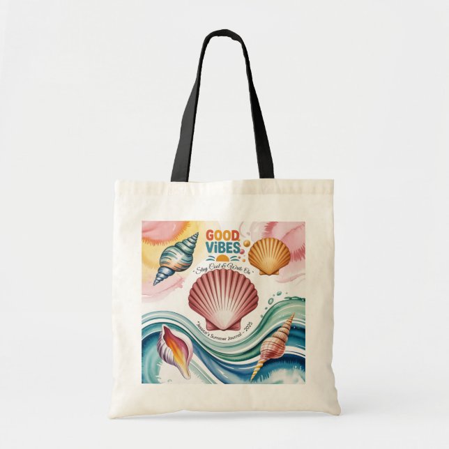 Tote Bag Vibes d'été Carnet tropical (Devant)