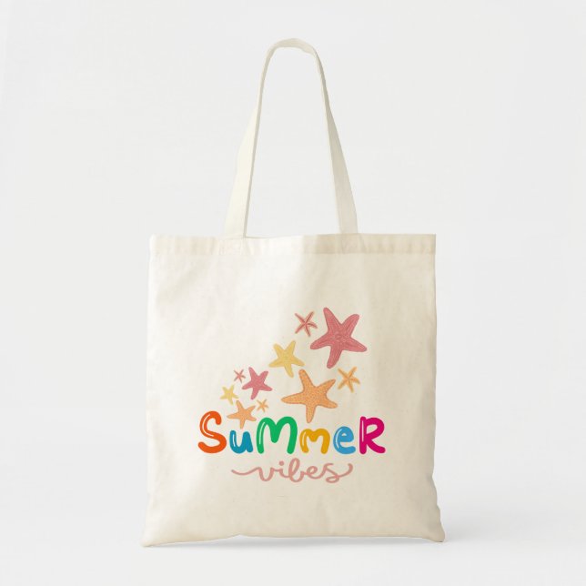 Tote Bag Vibes d'été et Starfish (Devant)