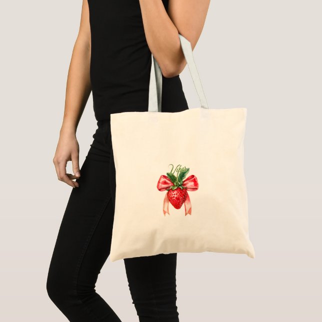 Tote Bag Vibes d'été fraises (Devant (produit))