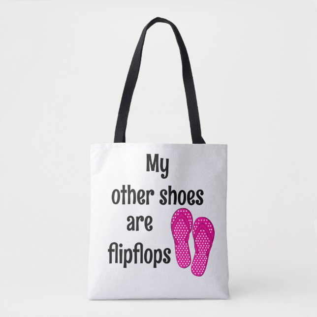 Tote Bag Vibes D'Été - Mes Autres Chaussures Sont Flipflops (Devant)