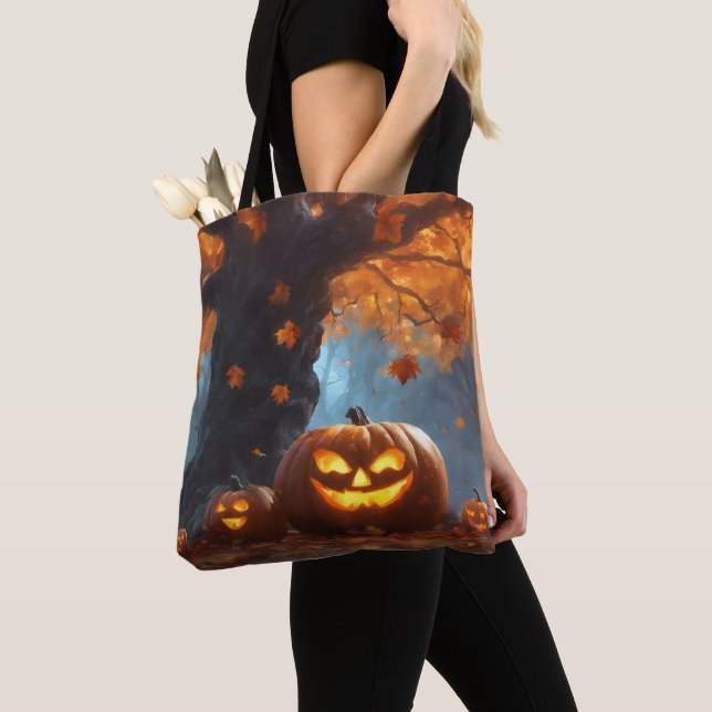 Tote Bag Vibes Éffrayantes d'automne (De près)