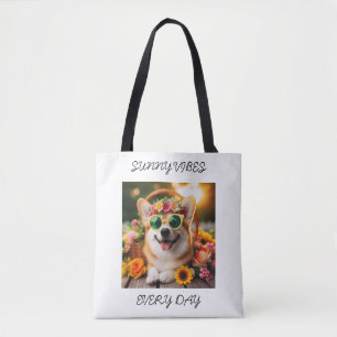Tote Bag Vibes ensoleillées personnalisables chaque jour Co