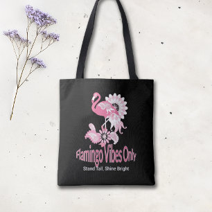 Tote Bag Vibes Flamant rose uniquement Flamant rose rose bl