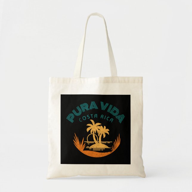 Tote Bag Vibes Plage Pura Vida Costa Rica (Devant)