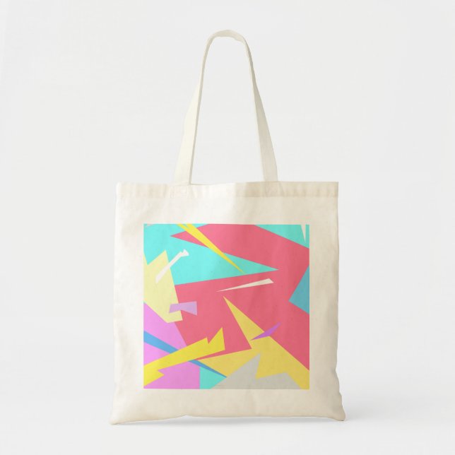Tote Bag Vibes positives couleurs pastel Abstrait (Devant)