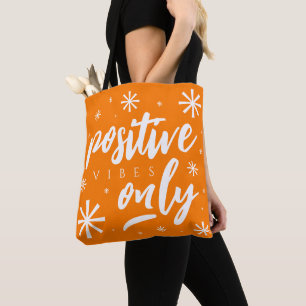 Tote Bag Vibes Positives, Écrite À La Main Et À L'Air Feu S