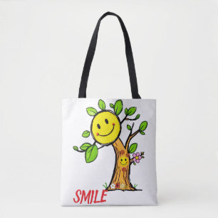 Tote Bag Vibes positives "Smile Tree"