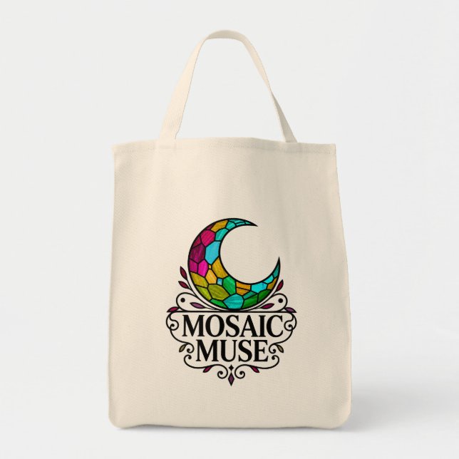 Tote Bag Vibes Uniquement-Mosaic Muse (Devant)
