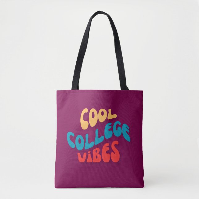 TOTE BAG VIBES UNIVERSITAIRES BOHÈMES ET COOL (Devant)