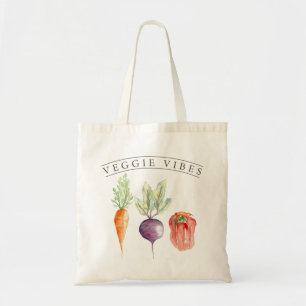 Tote Bag Vibes Veggie   Aquarelle