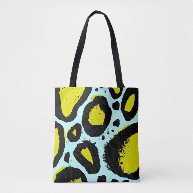 Tote Bag Vibrance Léopard : Textures Sauvages Colorées. (Devant)