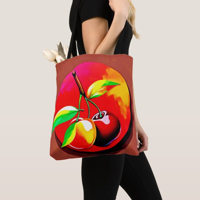 Tote Bag Vibrant Cherry Duo (De près)