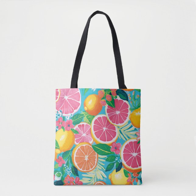 Tote Bag Vibrant Citrus Garden  (Devant)