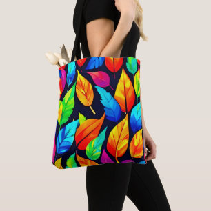 Tote Bag Vibrant Feuilles d'automne Motif