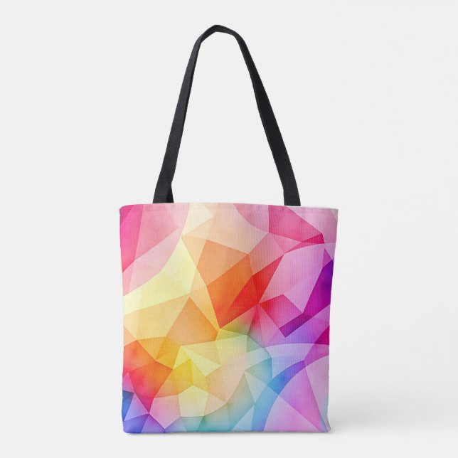 Tote Bag Vibrant Geometric Abstract (Dos)