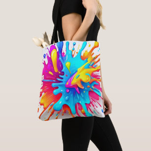 Tote Bag Vibrant Peinture néon art éclatant