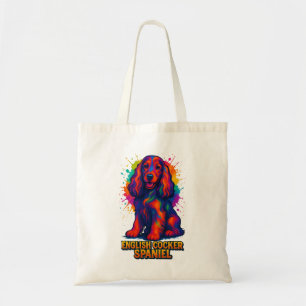 Tote Bag Vibrant Pop Art English Cocker Spaniel