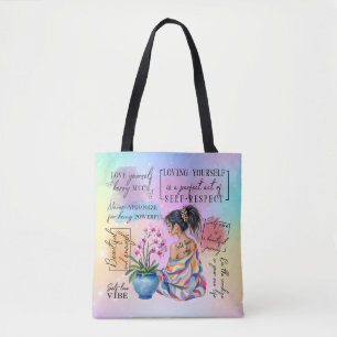 Tote Bag Vibrations d'amour de soi Esthétique d'autonomis