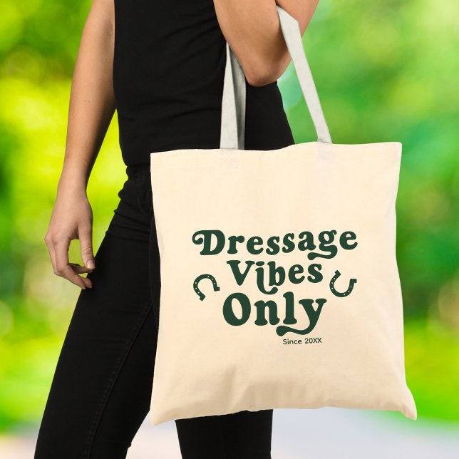 Tote Bag Vibrations de Dressage Équestre Rétro (Créateur téléchargé)