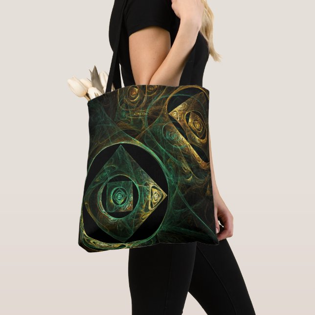 Tote Bag Vibrations magiques Art Abstrait (De près)