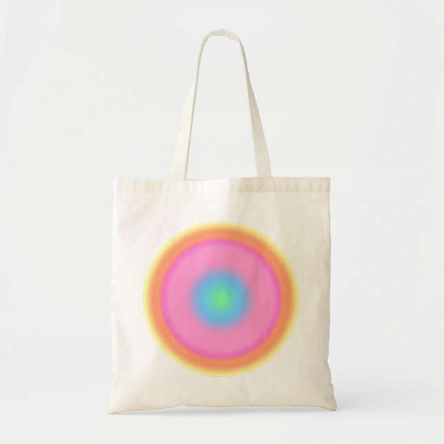 Tote Bag Vibrations positives - Dégradé radial coloré (Devant)