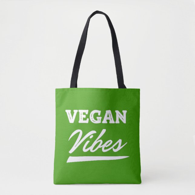 Tote Bag Vibrations Végétaliennes Végétariennes (Devant)