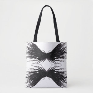 Tote Bag Vices Abstraits Ailes Noires Art à l'Encre d'Alcoo