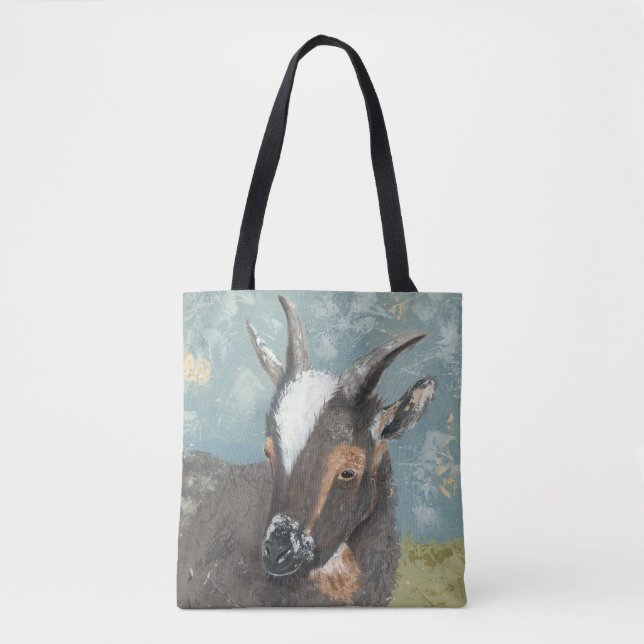 Tote Bag Vie agricole - Chèvre gris (Devant)