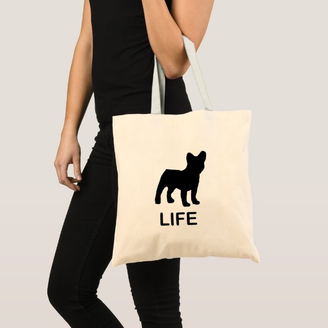 Tote Bag vie de bulldog français (Devant (produit))