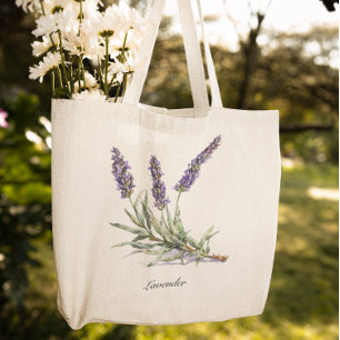 Tote Bag Vie de plantes : Lavande, personnalisable