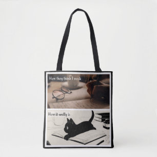 Tote Bag vie d'écrivain