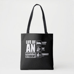 Tote Bag Vie D'Un Étudiant En Architecture Projet De Dîner