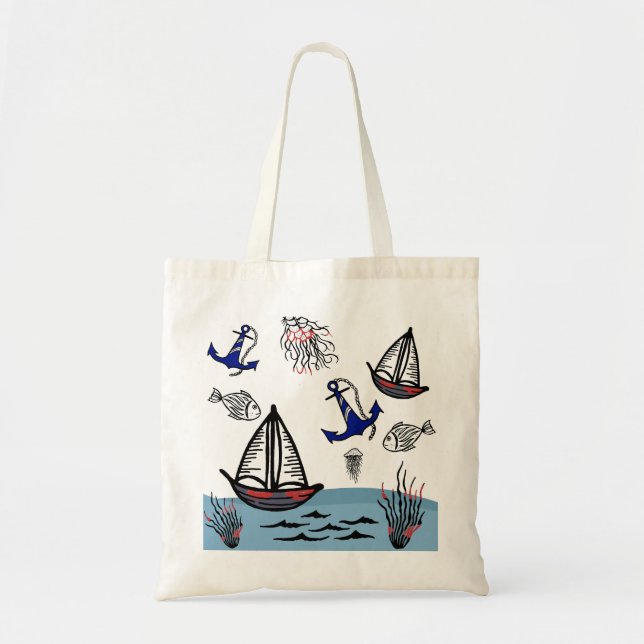 Tote Bag Vie marine (Devant)