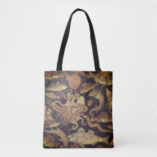 Tote Bag Vie marine, mosaïque de Pompéi