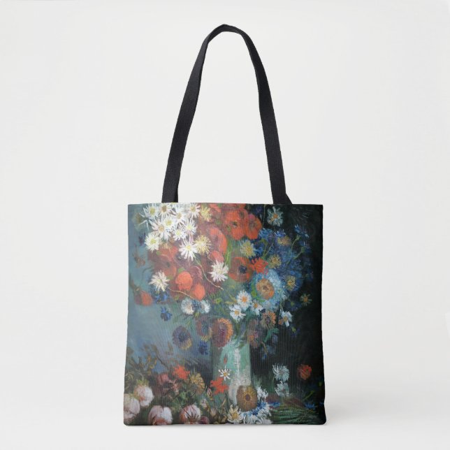 Tote Bag Vie morte avec Fleurs de prairie | Vincent van Gog (Devant)