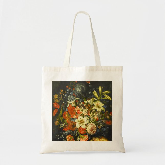 Tote Bag Vie morte avec fleurs et fruits (Devant)