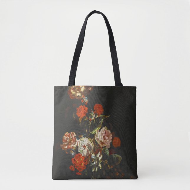 Tote Bag Vie morte vintage avec fleurs (Devant)