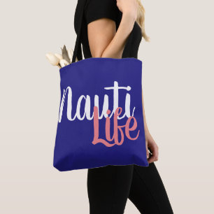 Tote Bag VIE NAUTI mignonne, nautique